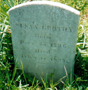 Susan Groton
Born
Dec'r 25, 1796
Died
Feb'y 11, 1835.